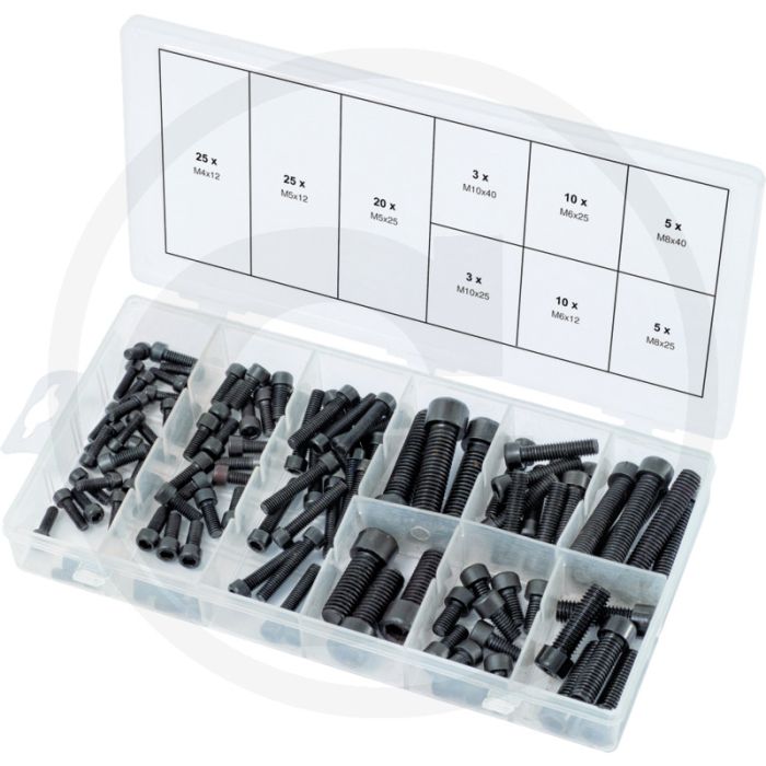Ks tools assortiment cilindrische binnenzeskantbout 106-delig m4-m10
