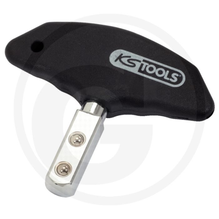 Ks tools 1/2" t-greep aandrijfvierkant - ergonomisch ontwerp, 100mm breed, 20mm hoog Ks tools 1/2" t-greep aandrijfvierkant - ergonomisch ontwerp, 100mm breed, 20mm hoog