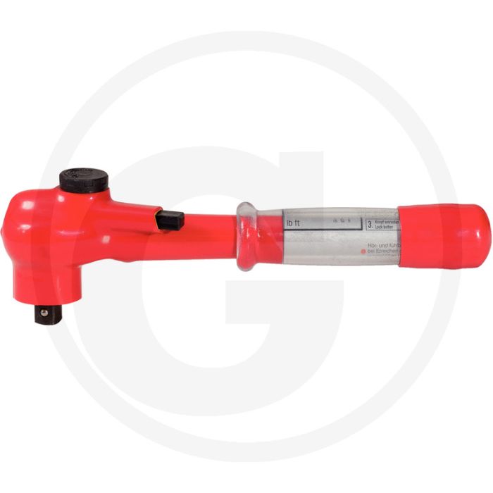 Ks tools 1/2" isolierter momentsleutel met omscha - nauwkeurigheid ±4%, 2-27nm, din en iso 6789:2003