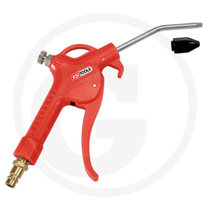 Ks tools lucht-afblaaspistool met drukregeling, 235 mm - max. 6,3 bar werkdruk