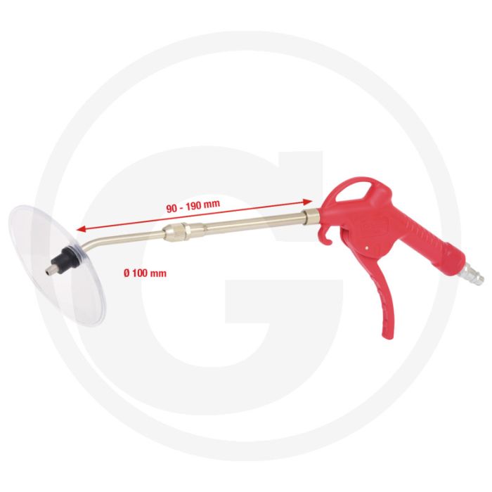 Ks tools teleskop-druckluft-ausblaspistole 90-190mm mit sch. - teleskopblasrohr verstellbar 90-190 mm