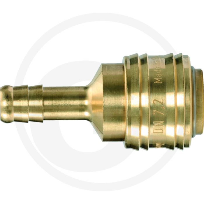 Ks tools messing-insteekkoppeling met slangtule 7x26 mm - walzenverriegelung Ks tools messing-insteekkoppeling met slangtule 7x26 mm - walzenverriegelung