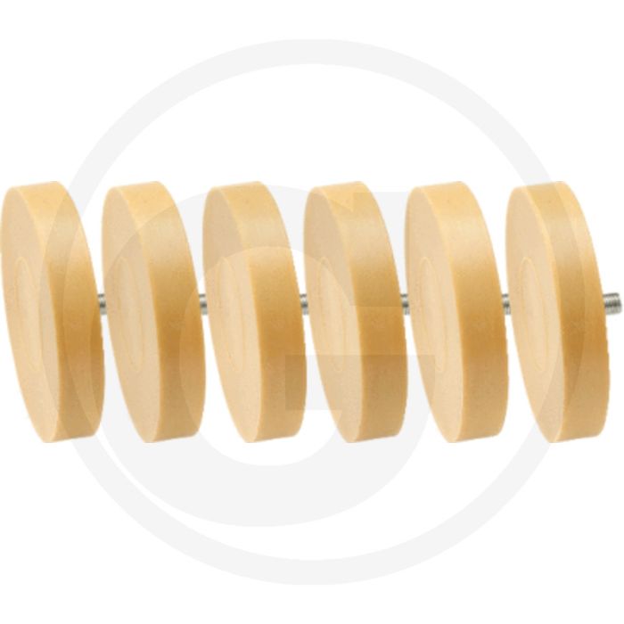 Ks tools rubbere schijven, 90mm, 6-delig - zum entfernen von aufklebern und farbresten