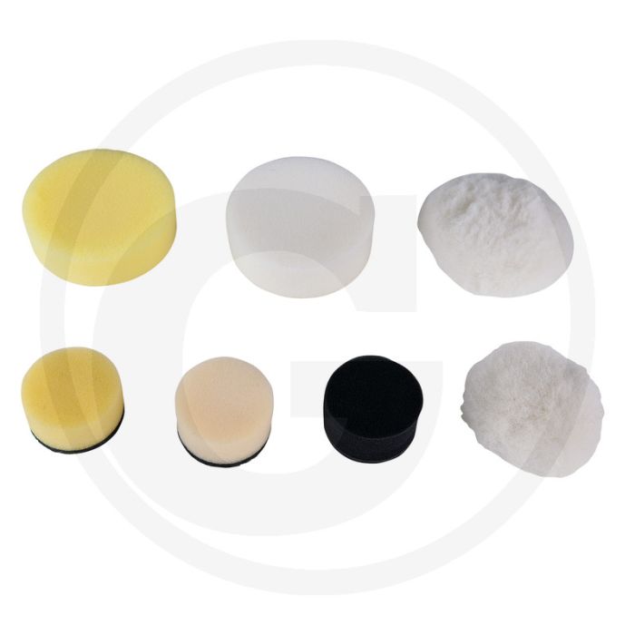 Ks tools Polierpads gelb, Ø 85,0mm, 5 Stück pro Packung - zum Polieren glatter Oberflächen, Kunststoff, 55g
