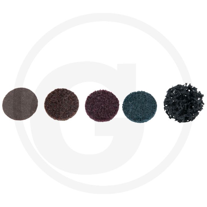 Ks tools schuurpads, Ø 26,7mm, korrel 80, 10 per pak - voor het gladmaken en breken van kanten - 26.7mm diameter Ks tools schuurpads, Ø 26,7mm, korrel 80, 10 per pak - voor het gladmaken en breken van kanten - 26.7mm diameter