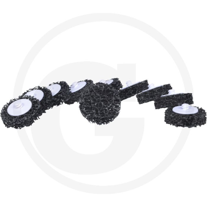 Ks tools schuurpads, Ø 50mm, zwart, 10 per pak strip rad - voor het gladmaken en breken van kanten Ks tools schuurpads, Ø 50mm, zwart, 10 per pak strip rad - voor het gladmaken en breken van kanten