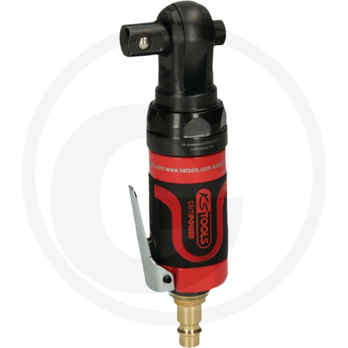 Ks tools 1/2" slimpower mini-druckluft-umschaltratsche 34nm - kleine baugröße & stufenlose geschwindigkeitsregulierung
