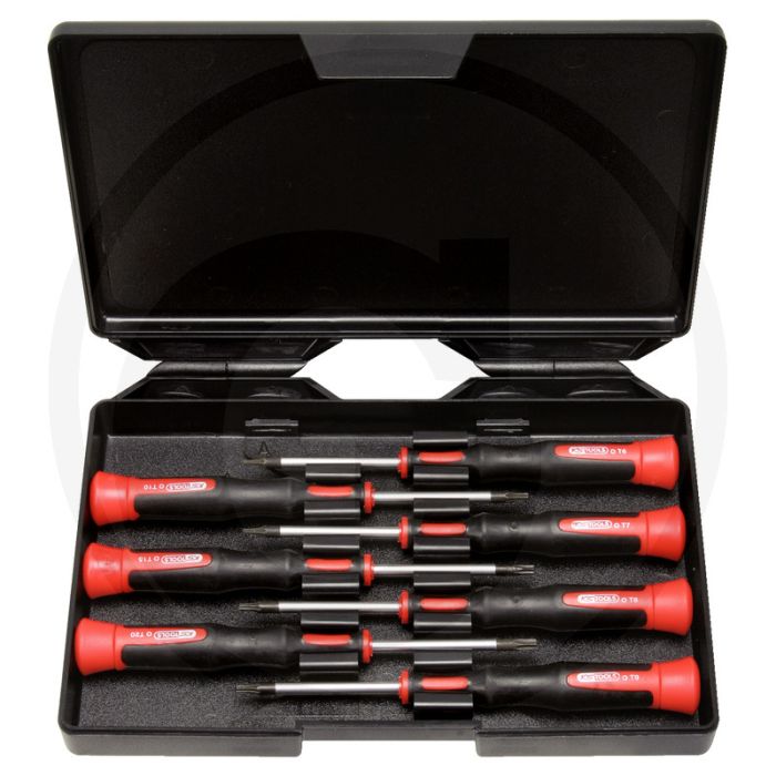 Ks tools esd-precisie mechanische schroevendraaier 7-delig - torx®: t6 - t7 - t8 - t9 - t10 - t15 - t20