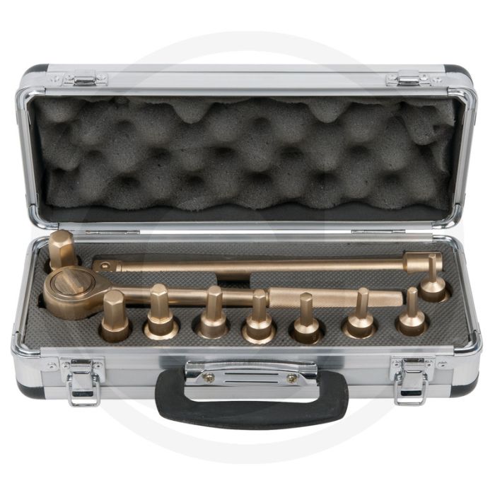 Ks tools bronze bit-stecknuss-sätze 1/2" 15-tlg. - innensechskant, funkenfrei, korrosionsbeständig