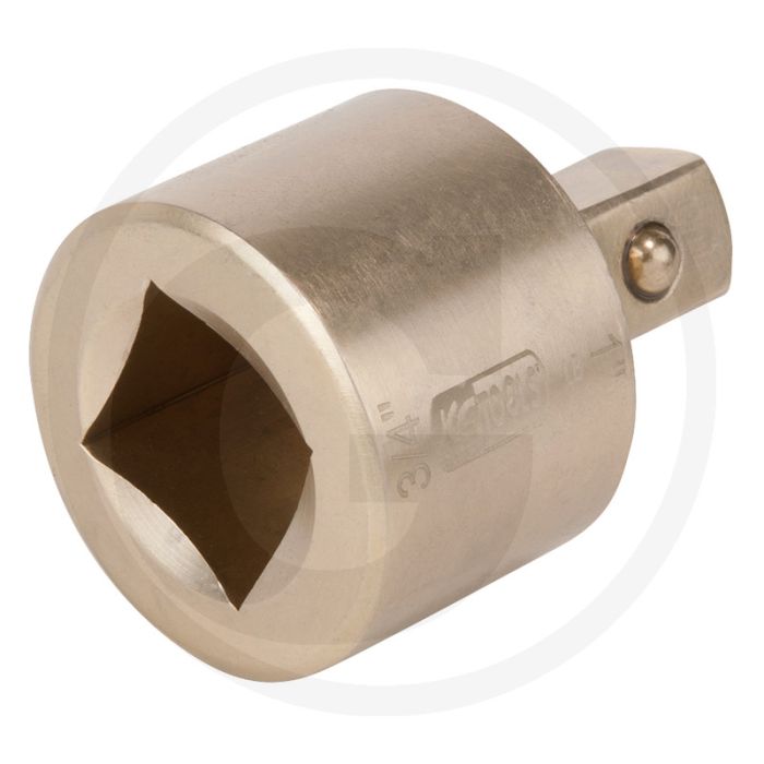 Ks tools bronze reduzierstück 3/4" - 1/2" - vonkvrij, corrosie- en slijtvast - 36x36x57mm Ks tools bronze reduzierstück 3/4" - 1/2" - vonkvrij, corrosie- en slijtvast - 36x36x57mm