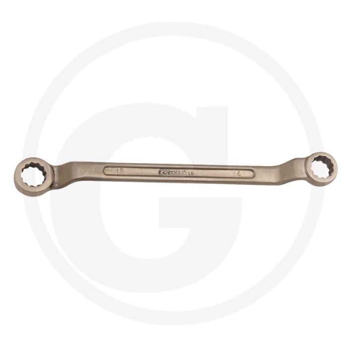 Ks tools bronze doppelringschlüssel gekröpft 1.1/16x1.1/8" - funkenfrei, 75° gekröpft Ks tools bronze doppelringschlüssel gekröpft 1.1/16x1.1/8" - funkenfrei, 75° gekröpft