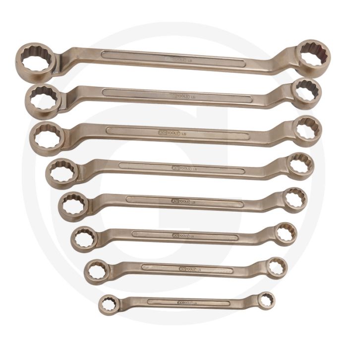 Ks tools bronze doppelringschlüssel-satz gekröpft - flanktraction-profil Ks tools bronze doppelringschlüssel-satz gekröpft - flanktraction-profil