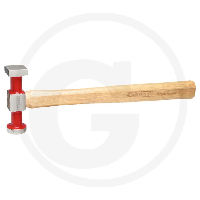 Ks tools uitdeukhamer, standaard, bolle kop, klei - vlakke rechthoekige oppervlak 27 x 27 mm