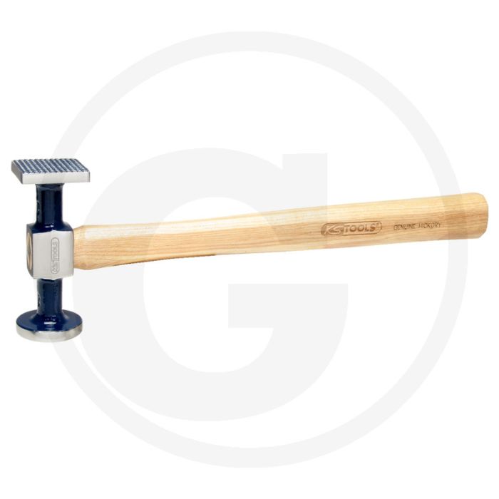 Ks tools uitdeukhamer, fijn geribbeld, rond / hoe - essenhouten steel Ks tools uitdeukhamer, fijn geribbeld, rond / hoe - essenhouten steel