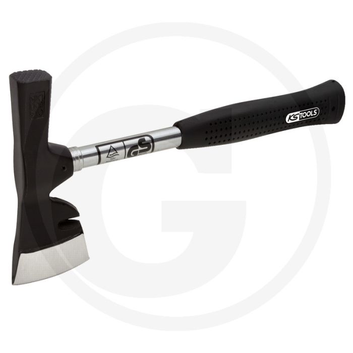 Ks tools stukadoorsbijl, 600 gram, stalen steel, kunststof handgreep, gesmede uitvoering, inductief geharde slagoppervlakken Ks tools stukadoorsbijl, 600 gram, stalen steel, kunststof handgreep, gesmede uitvoering, inductief geharde slagoppervlakken
