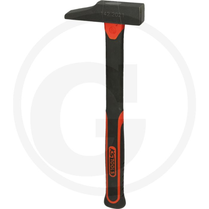 Ks tools bankhamer frans model met kunststofstee - fiberglas-stiel, gesmeed, geharde slagflächenrandzonen, 270g