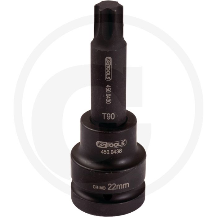 Ks tools 1" bit-dopsleutel voor tx-schroeven, lang, kracht, t60 - super chroom-molybdeenstaal Ks tools 1" bit-dopsleutel voor tx-schroeven, lang, kracht, t60 - super chroom-molybdeenstaal