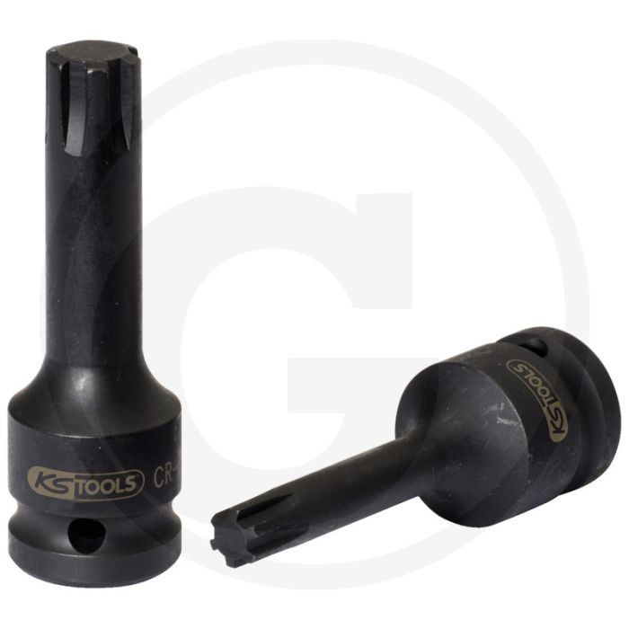 Ks tools 1/2" bit-dopsleutel voor ribe®-schroeven, kracht, lang, m5 - super chroom-molybdeenstaal Ks tools 1/2" bit-dopsleutel voor ribe®-schroeven, kracht, lang, m5 - super chroom-molybdeenstaal