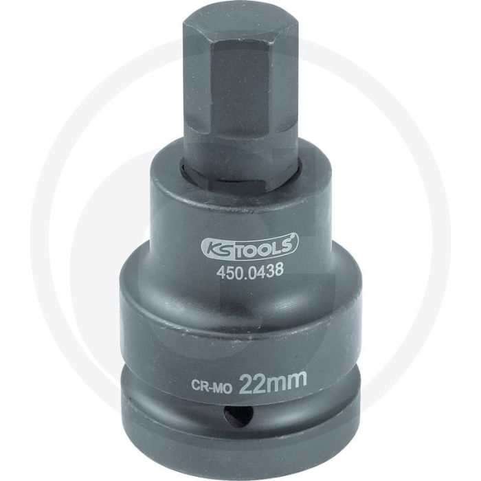 Ks tools kracht-bitdopsleutel-adapter, 1"x22 mm - super chroom-molybdeenstaal (22 mm) Ks tools kracht-bitdopsleutel-adapter, 1"x22 mm - super chroom-molybdeenstaal (22 mm)