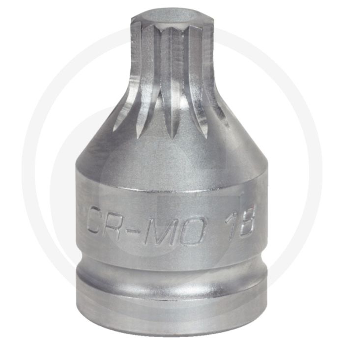Ks tools 3/4" bit-dopsleutel voor veeltand(xzn®)-schroeven, kracht, kort, m18 - super chroom-molybdeenstaal