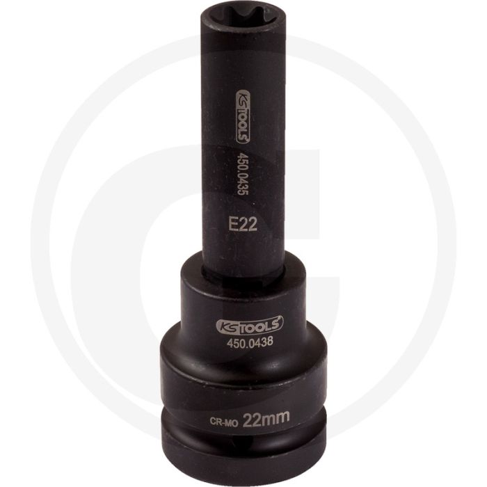 Ks tools 1" bit steckschlüssel für tx-e schrauben, lang, e24 - torx-e, innenvierkant, lang ausführung Ks tools 1" bit steckschlüssel für tx-e schrauben, lang, e24 - torx-e, innenvierkant, lang ausführung