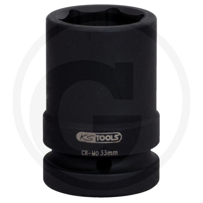 Ks tools 1" dopsleutel, zeskant, kracht, middellang, 32 mm - super chroom-molybdeenstaal