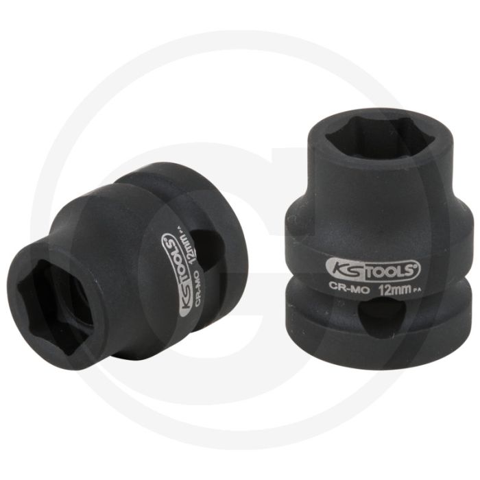 Ks tools 1/2" sechskant-kraft-stecknuss, extra kurz, 12,0 m - sehr flache bauform
