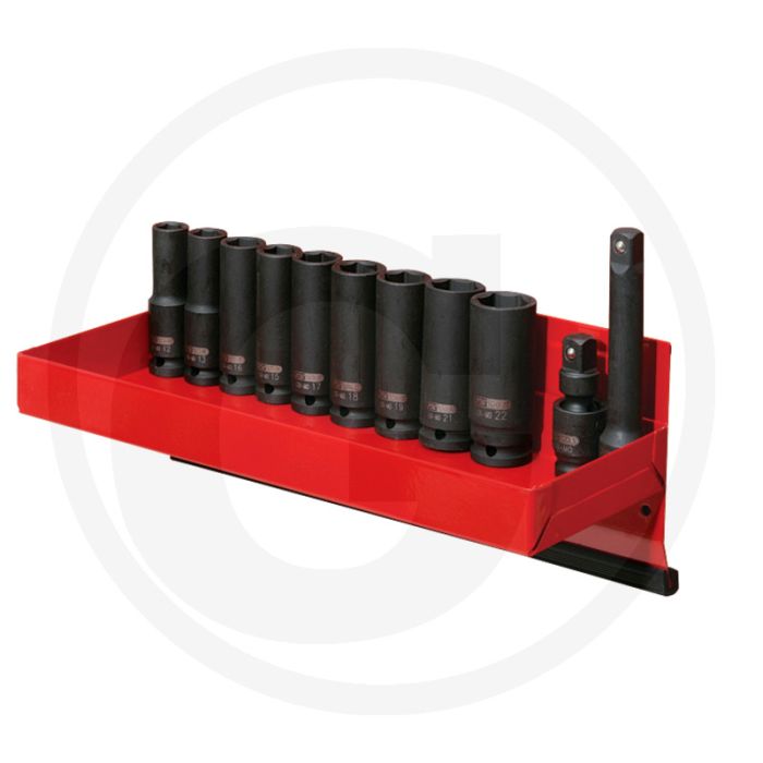 Ks tools Jeu de douilles à six pans creux 1/2", longues, 13 pièces, 12-22 mm, modèle long avec porte-aimant Ks tools Jeu de douilles à six pans creux 1/2", longues, 13 pièces, 12-22 mm, modèle long avec porte-aimant
