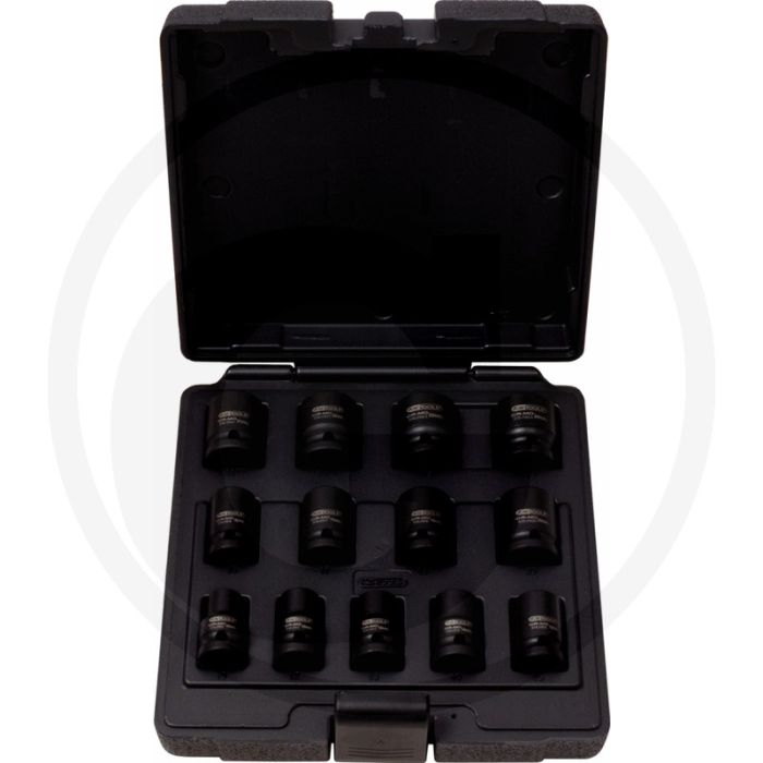 Ks tools 1/2" 12-teiliger Steckschlüsselsatz, kurz, 13-teilig, 10-24 mm - chrom-molybdän, Kunststoffkoffer