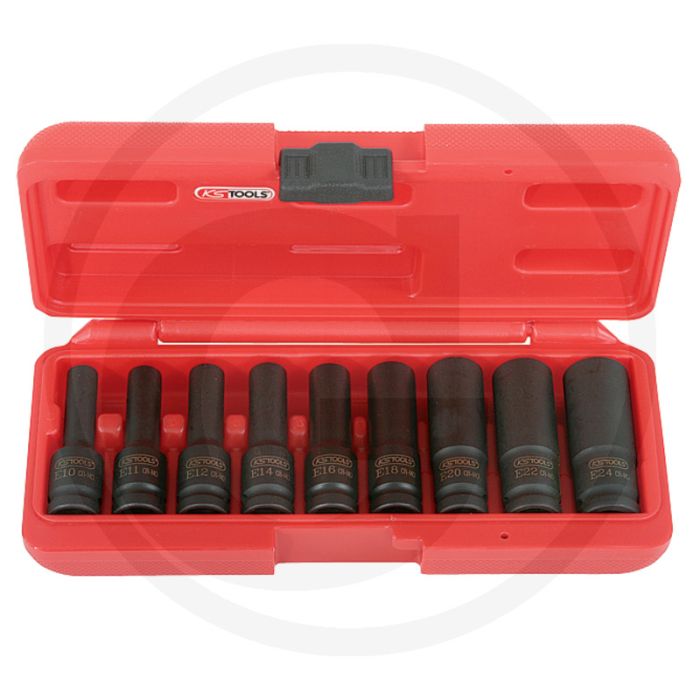 Ks tools 1/2" tx-e power cap set, 9-teilig, e10-e24, lange Ausführung Ks tools 1/2" tx-e power cap set, 9-teilig, e10-e24, lange Ausführung