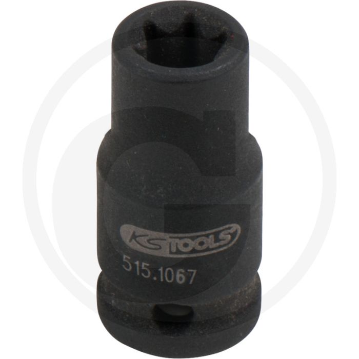 Ks tools 1/4 tx-e-kraft-stecknuss, kurz, e7 - chrom-molybdän stahl, e-torx®, 8mm tief Ks tools 1/4 tx-e-kraft-stecknuss, kurz, e7 - chrom-molybdän stahl, e-torx®, 8mm tief