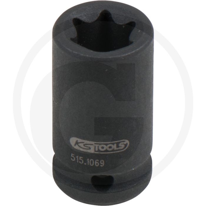 Ks tools 1/4 tx-e-kraft-stecknuss, kurz, e10 - chrom-molybdän stahl, e-torx®, iso 1174, din 3121 Ks tools 1/4 tx-e-kraft-stecknuss, kurz, e10 - chrom-molybdän stahl, e-torx®, iso 1174, din 3121