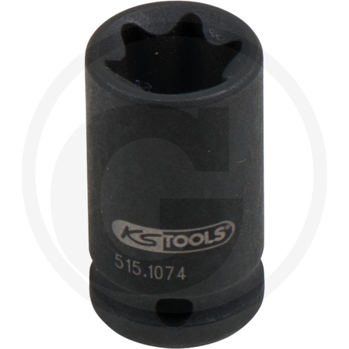 Ks tools 1/4 tx-e-kraft-stecknuss, kurz, e12 - chrom-molybdän stahl, e-torx®, iso 1174, din 3121 Ks tools 1/4 tx-e-kraft-stecknuss, kurz, e12 - chrom-molybdän stahl, e-torx®, iso 1174, din 3121