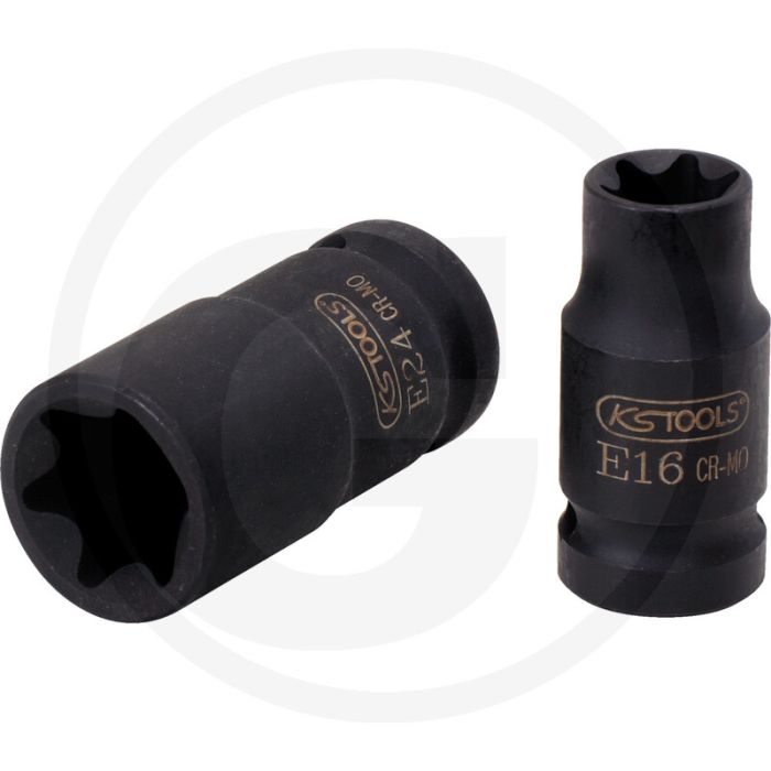 Ks tools 3/8 tx-e-kraft-stecknuss, kurz, e16 - e-profil, chrom-molybdän stahl, iso 1174, din 3121 Ks tools 3/8 tx-e-kraft-stecknuss, kurz, e16 - e-profil, chrom-molybdän stahl, iso 1174, din 3121