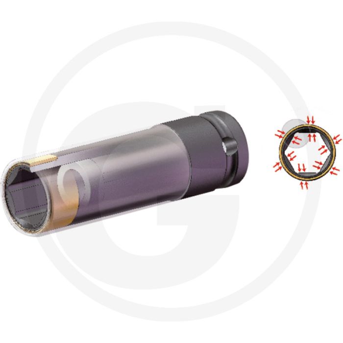 Ks tools slimpower 1/2" krachtdoppen set 17+19mm - lange uitvoering Ks tools slimpower 1/2" krachtdoppen set 17+19mm - lange uitvoering