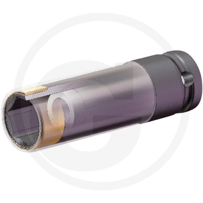 Ks tools 1/2" slimpower dopsleutel, kracht, 17mm - extra diep, kunststofbescherming