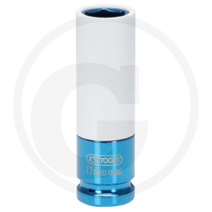 Ks tools 1/2" kracht-dop voor alu-velgen, lang, 19 mm - speciaal voor radmontage - geel Ks tools 1/2" kracht-dop voor alu-velgen, lang, 19 mm - speciaal voor radmontage - geel