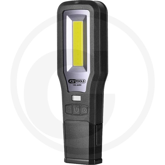 Ks tools mobiele werkplaats handlamp knikbaar - 10 watt cob led + 1x 5 watt led - dimbaar - usb power bank - magnetische standaard - ip64 spatwaterdicht