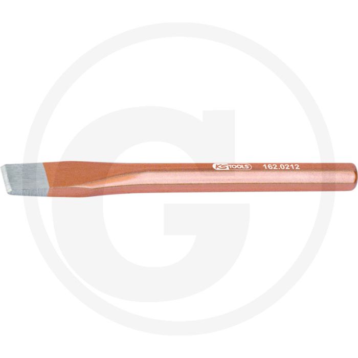 Ks tools koudbeitel, 8-kant, 125 mm - schaft goldfarbig einbrennlackiert