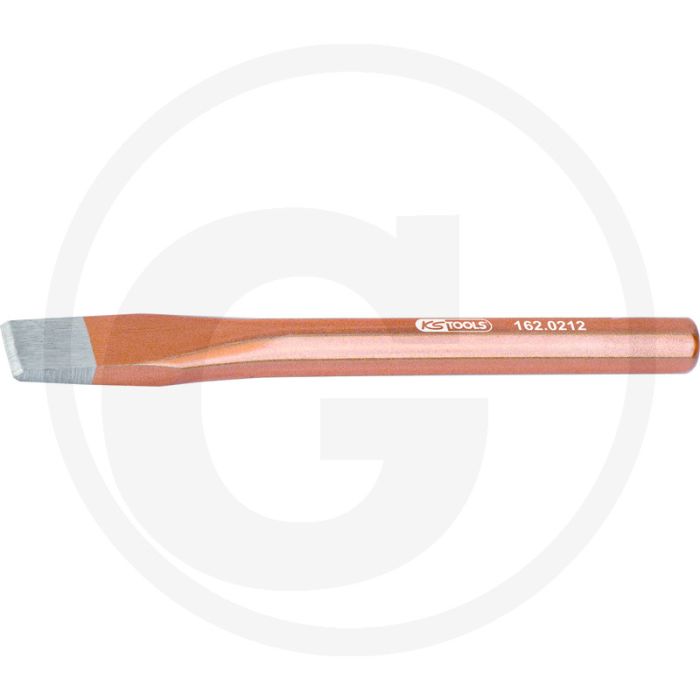 Ks tools koudbeitel, 8-kant, 150 mm - schaft goldfarbig einbrennlackiert
