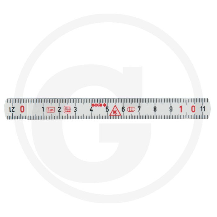 Ks tools duimstok kunststof, geel, 2m - glasvezelversterkt, geïsoleerd conform iec 60900:2004