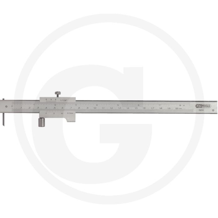 Ks tools universele schuifmaat met aanslagrol, 200 mm - ideaal voor eenvoudig markeren van werkstukken Ks tools universele schuifmaat met aanslagrol, 200 mm - ideaal voor eenvoudig markeren van werkstukken