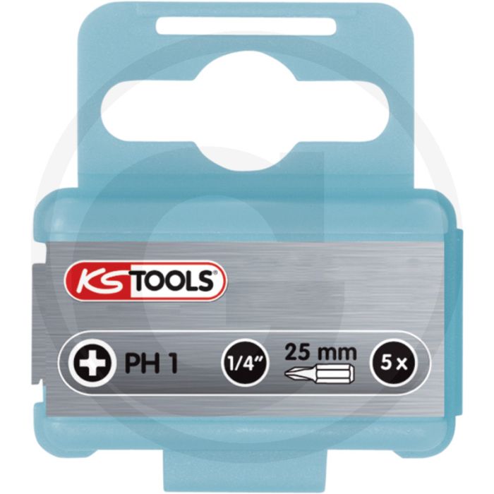 Ks tools 1/4" inoxplus® bit voor kreuzschlitz-schrauben ph, 25mm, ph2 - rvs, ph2, 25mm