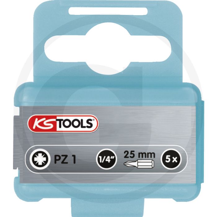Ks tools 1/4" inoxplus® bit voor kreuzschlitz-schrauben pz1, 25mm, rvs, din 3126, iso 1173-c 6,3 Ks tools 1/4" inoxplus® bit voor kreuzschlitz-schrauben pz1, 25mm, rvs, din 3126, iso 1173-c 6,3