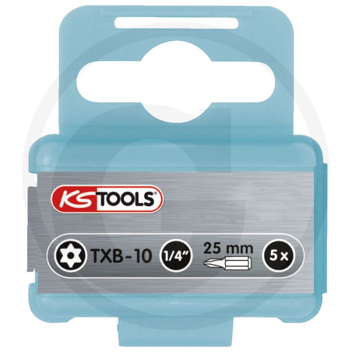 Ks tools 1/4" inoxplus® bit voor tx-schroeven met boring, 25mm, tb25 - rvs, autoklavierbaar Ks tools 1/4" inoxplus® bit voor tx-schroeven met boring, 25mm, tb25 - rvs, autoklavierbaar