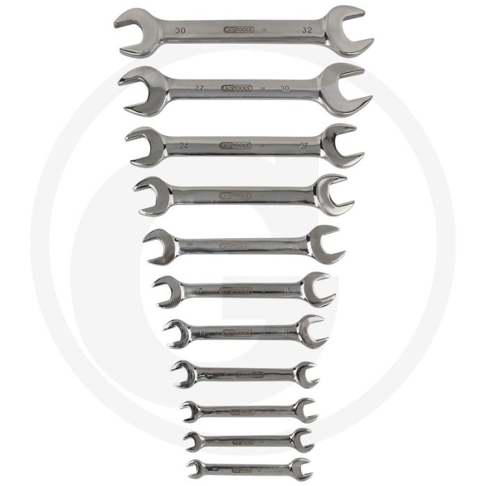 Ks tools edelstahl doppelmaulschlüssel-satz, 11-t. - 15° bekhoek
