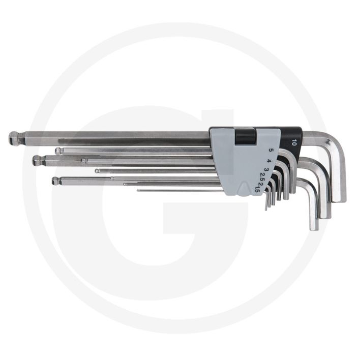 Ks tools edelstahl innen6kant-winkelstiftschlüsse - extra lange ausführung Ks tools edelstahl innen6kant-winkelstiftschlüsse - extra lange ausführung