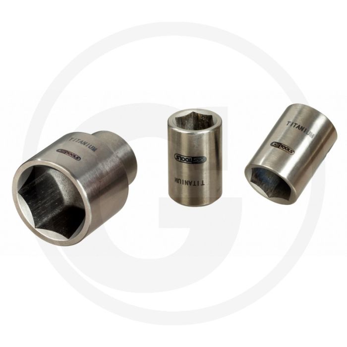 Ks tools 3/8" titanium+ zeskant dopsleutel, 1.1/4" - antimagnetisch, lichtgewicht, rvs - 100% titanium Ks tools 3/8" titanium+ zeskant dopsleutel, 1.1/4" - antimagnetisch, lichtgewicht, rvs - 100% titanium