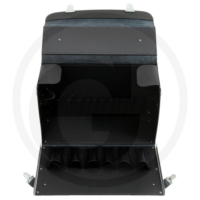 Ks tools leder-gereedschapkoffer, l420xb150xh250 - stabiel lederen gereedschapskoffer met 18 praktisch geordende vakken Ks tools leder-gereedschapkoffer, l420xb150xh250 - stabiel lederen gereedschapskoffer met 18 praktisch geordende vakken