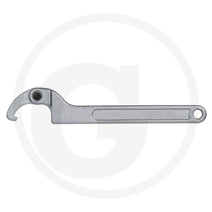 Ks tools haaksleutel +gebogen haak, 50-80 mm, gelenk, aufhängeloch, matt satiniert, chrom vanadium Ks tools haaksleutel +gebogen haak, 50-80 mm, gelenk, aufhängeloch, matt satiniert, chrom vanadium